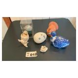 GLASS EGG, RABBIT, TURKEY, DUCK DISH, MISC