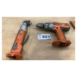 RIDGID 1/2 INCH DRILL, RIGHT ANGLE DRILL, NO