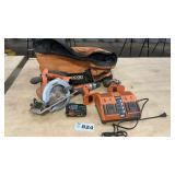 RIDGID CORDLESS CIRCULAR SAW, DRILL, DRIVER,