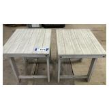 2 OUTDOOR TABLES, 22 x 24, 25 TALL