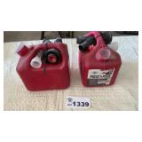 2). 1 GALLON GAS CANS, PLASTIC, NIB
