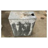 GALVANIZED WASH TUB WITH LID, 15 x 27, 36 TALL