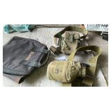 2 ARMY BELTS, AMMO POUCH, CANTEEN IN BAG