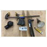 QUICK GRIP CLAMP, POP RIVET GUN, TRAILER PLUG