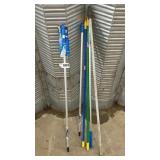 6 METAL HANDLES, SCREW TIPS