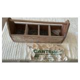 WOOD TOOL CARRIER WITH NAILS, 24 INCHES LONG