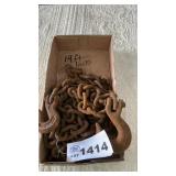 HEAVY CHAIN, 14 FOOT, 2 HOOKS