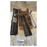 HAMMER, HATCHET, SOCKET HOLDER, STAGE TRIPOD