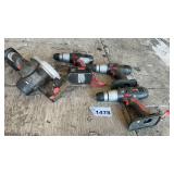 CRAFTSMAN 19.2 VOLT, 3 DRILLS, SAW, NO CHARGER