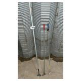 3 SCRAPER HANDLES, NO BLADES