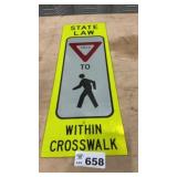 REFLECTING SIGN, 12 x 36, PLASTIC