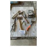 HATCHET, OIL FILTER WRENCH, PLIERS, HAMMER, OTHER
