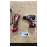 MILWAUKEE DRIVER DRILL, MULTITOOL, NO BATTERIES