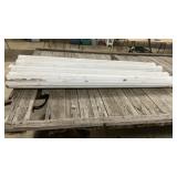 4 FLUTED WOOD COLUMNS, 88 INCHES TALL, 8 INCH