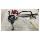 TAPE MEASURE, HACKSAWS