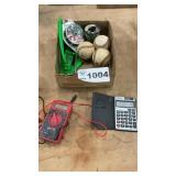 BASEBALLS, MULTIMETER, CALCULATOR, PUMPKIN