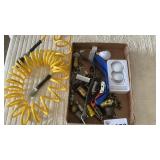 COILED AIR HOSE, ELECTRICAL ITEMS