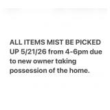 Pick up required 5/21/26 from 4-6pm