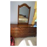 DRESSER WITH MIRROR, 20 x 66, 32 TALL,