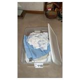 TOTE OF SHEETS, PILLO CASES