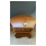 HEXAGON TABLE, 30 INCH DIAMETER, WITH DRAWER, 20