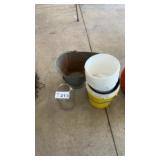COAL BUCKET, JAR, PLASTIC BUCKETS