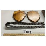 WOOD PLAQUES, BELT