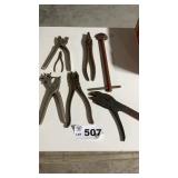 LEATHER PUNCH, BASIN WRENCH, CUTTING PIIERS