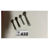 SMALL ADJUSTABLE WRENCHES