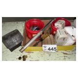 KEYS, BOLTS, SAFETY GLASSES, NAIL POUCH