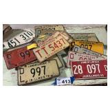 ASSORTED LICENSE PLATES 1950-1990