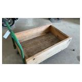 RAILROAD CART,  WOOD BOX ATTACHED, 28 x 41