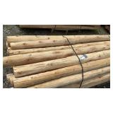 4 INCH WHITE CEDAR POSTS, 8 FEET LONG