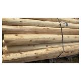 4 INCH WHITE CEDAR POSTS, 8 FEET LONG