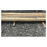 6 INCH WHITE CEDAR POSTS, 8 FEET LONG