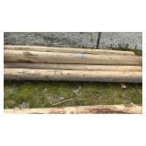 6 INCH WHITE CEDAR POSTS, 8 FEET LONG