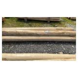 6 INCH WHITE CEDAR POSTS, 8 FEET LONG