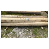 6 INCH WHITE CEDAR POSTS, 8 FEET LONG