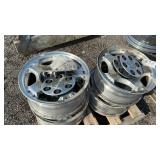 FACTORY ALUMINUM WHEELS, 6 LUG, CHEVROLET, WITH