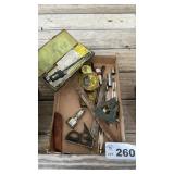 TAPE MEASURES, LEVEL SQUARES, SOCKET HOLDERS
