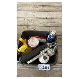 TWO GREASE GUNS AND CHEMICALS