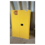 YELLOW STEEL SAFETY CABINET, 43 WIDE, 34 DEEP, 6
