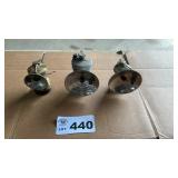 3 CARBIDE LIGHTS