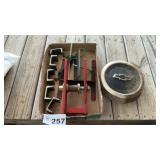 MISCELLANEOUS IRON PIECES AND CHEVY HUBCAP