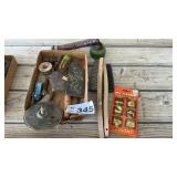 WIRE BRUSHES, TAPES, TROWEL, BUG SPRAYER, MISC