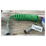COILED 7 way ELECTRIC CORD, WEDGE BOLTS