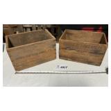2 WOODEN AMMO BOXES
