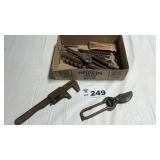 SNIPS, PIPE WRENCH, DRILL BITS, MISC
