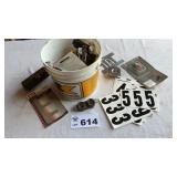 BUCKET OF ELECTRICAL PARTS, NUMBERS
