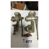 SHAPLEIGH MEAT GRINDERS #62, 63